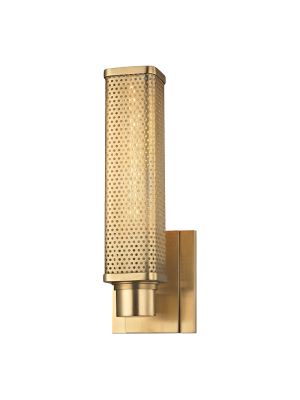 Hudson Valley Lighting Gibbs Sconce - Aged Brass