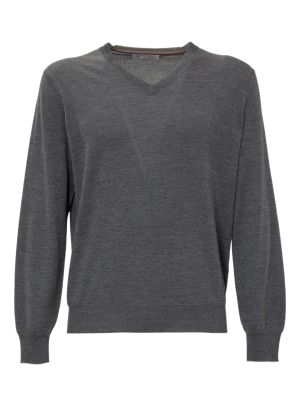 Brunello Cucinelli V-neck Knitted Jumper