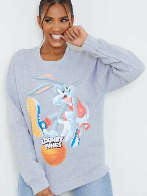 Charcoal Grey Looney Tunes Bugs Bunny Sweatshirt