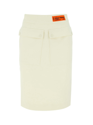 Heron Preston Logo Patch Back Slit Skirt