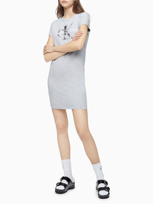 City Monogram Logo Slip-on Dress