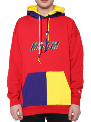 Msgm Contrast Logo Hoodie