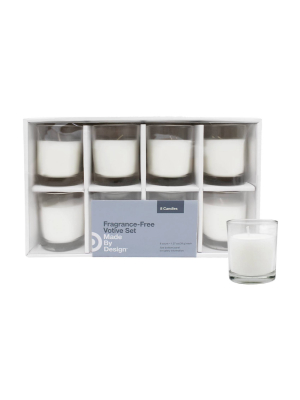 2.3" X 2" 8pk Unscented Votive Candle Set - Made By Design™