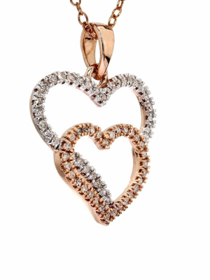 Pompeii3 1/4 Ct. Diamond Heart Pendant 10k Rose Gold