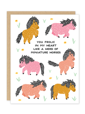 Miniature Horses Love Card