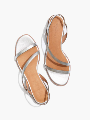 The Heidi Slingback Sandal In Metallic