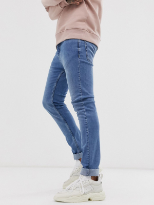 Topman Skinny Jeans In Powder Blue