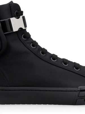 Prada Wheel Re-nylon Lace-up Sneakers