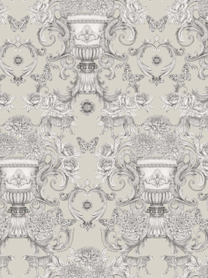 Chateau Wallpaper In Stone From The Daydreams Collection By Matthew Williamson For Osborne & Little