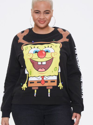 Plus Size Spongebob Squarepants Graphic Pullover