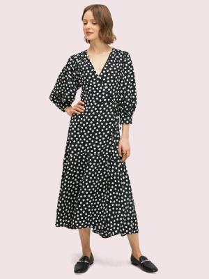 Cloud Dot Wrap Dress