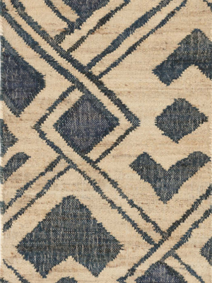 Zinnia Woven Jute Rug (blue)