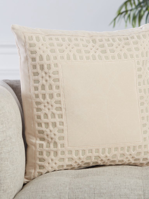 Azilane Trellis Pillow In Beige