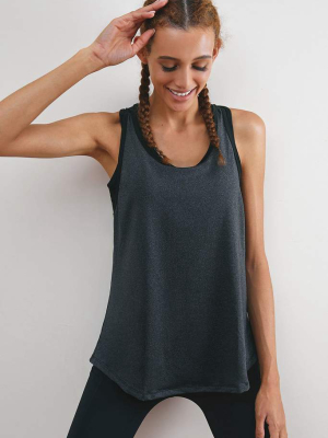 Sporty Surprise Black Tank