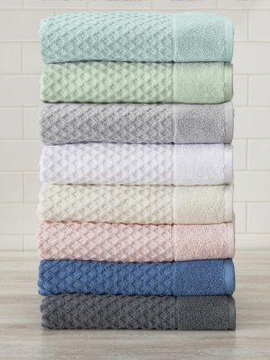 Great Bay Home 100% Cotton Textured Bath Towel Sets