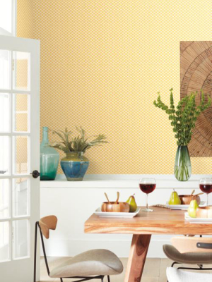 Solarium Geo Wallpaper In Yellow From The Conservatory Collection By York Wallcoverings