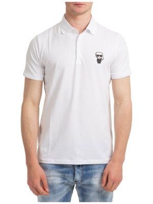 Karl Lagerfeld Ikonik Logo Patched Polo Shirt