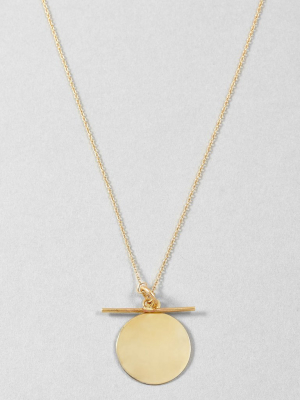 Disk & Toggle Necklace