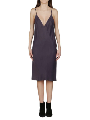 Rick Owens V-neck Slip Strap Midi Dress