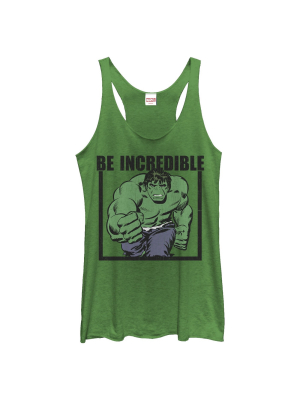 Women's Marvel Hulk Be Incredible Racerback Tank Top