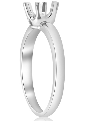 Pompeii3 Solitaire Solstice Style Engagement Ring Setting 14k White Gold