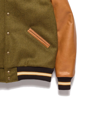 Varsity Jacket - Lt. Olive, Rust