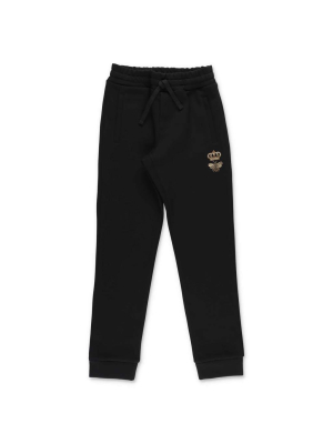 Dolce & Gabbana Kids Crown And Bee Embroidered Jogging Pants