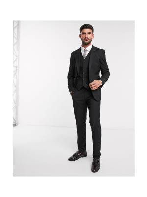 Asos Design Slim Suit In Black