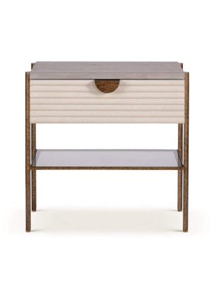 Mr. Brown Hartley Bedside Table - London Fog Gray