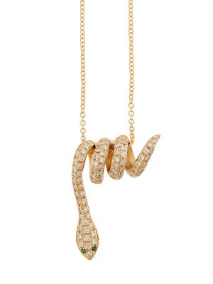 Curled Snake Pendant Y-d-ts