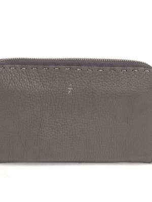 Henry Beguelin Zip Wallet Bovine Charcoal Grey