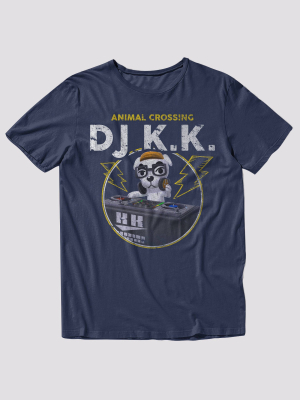 Men's Animal Crossing Dj K.k Short Sleeve Graphic T-shirt - Navy