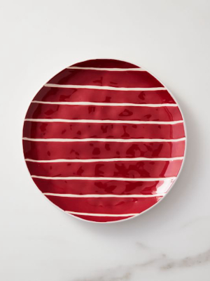 Festive Stripe Salad Plate