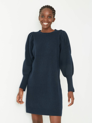 Women's Puff Long Sleeve Sweater Dress - A New Day™