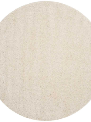 Arizona Shag Creme Round Rug