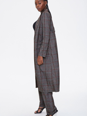 Glen Plaid Duster Jacket