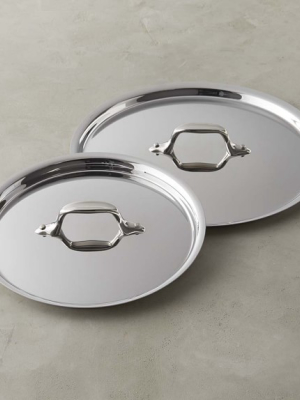 All-clad Ns1 Nonstick Stainless-steel 8" & 10" Lid Set