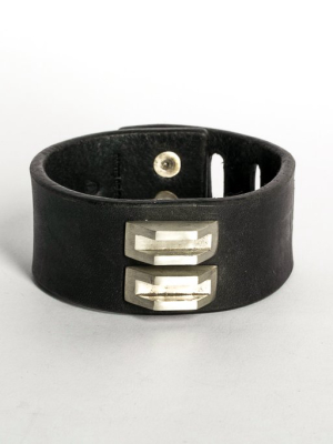 Restraint Charm Bracelet (inverted Pyramid Studs, 30mm, Blk+z)