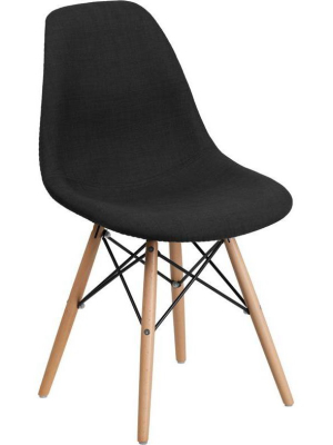 Elon Series Fabric Chair With Wooden Legs - Riverstone Furniture Collection