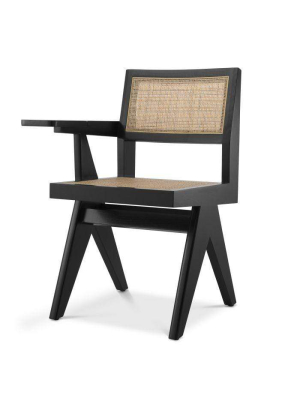 Eichholtz Niclas Occasional Chair With Desk - Black