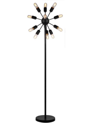 Uriah Retro Floor Lamp Black