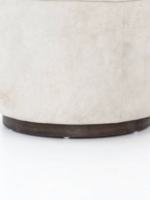 Sinclair Round Ottoman, Whistler Oyster