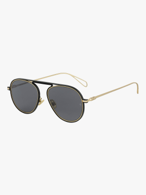 Round Metal Aviator Sunglasses