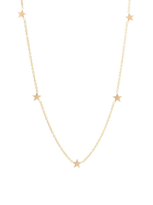 14k Itty Bitty 5 Star Necklace