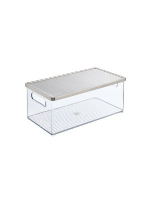 Mdesign Storage Bin With Handles, Lid For Bathroom, Vanity