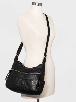 Bueno Zip Closure Crossbody Bag - Black