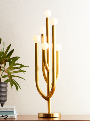 Cacti Glow Brass Table Lamp