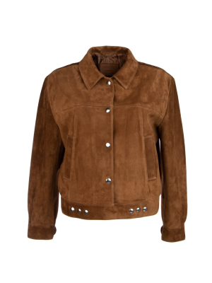 Prada Suede Buttoned Jacket