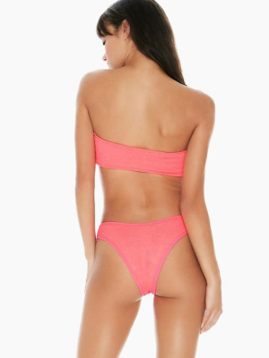 Whiplash High Cut Bikini Bottom - Neon Pink