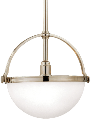 Hudson Valley Lighting Stratford Pendant - Polished Nickel & Opal Matte